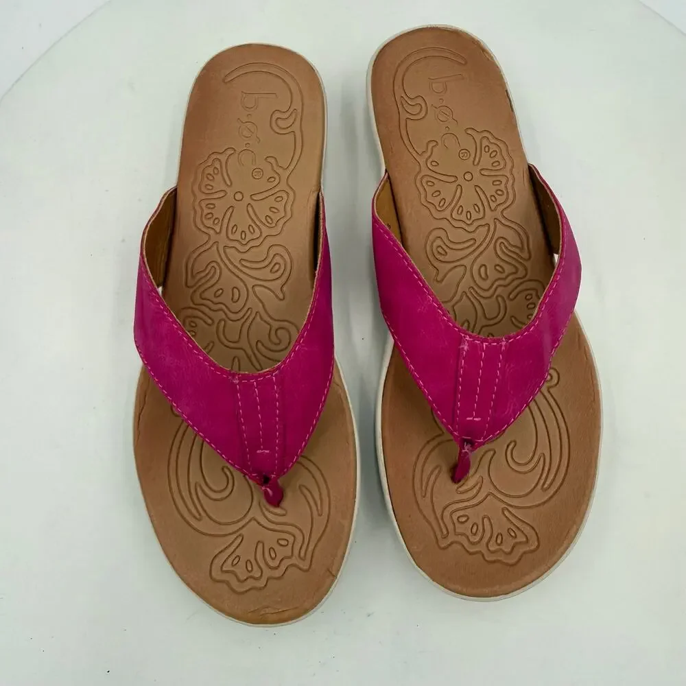BOC By Born Aimee Thong Pink Sandal Size 7